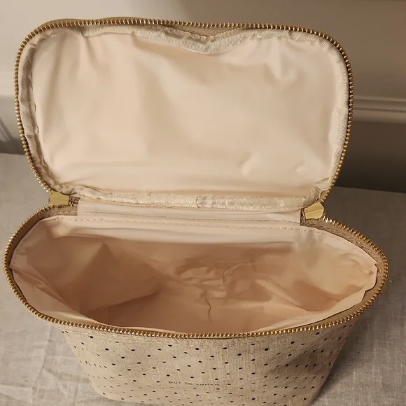 Kate Spade Tan &;Black Polka Dot Insulated Lunch Bag - Picture 6 of 7